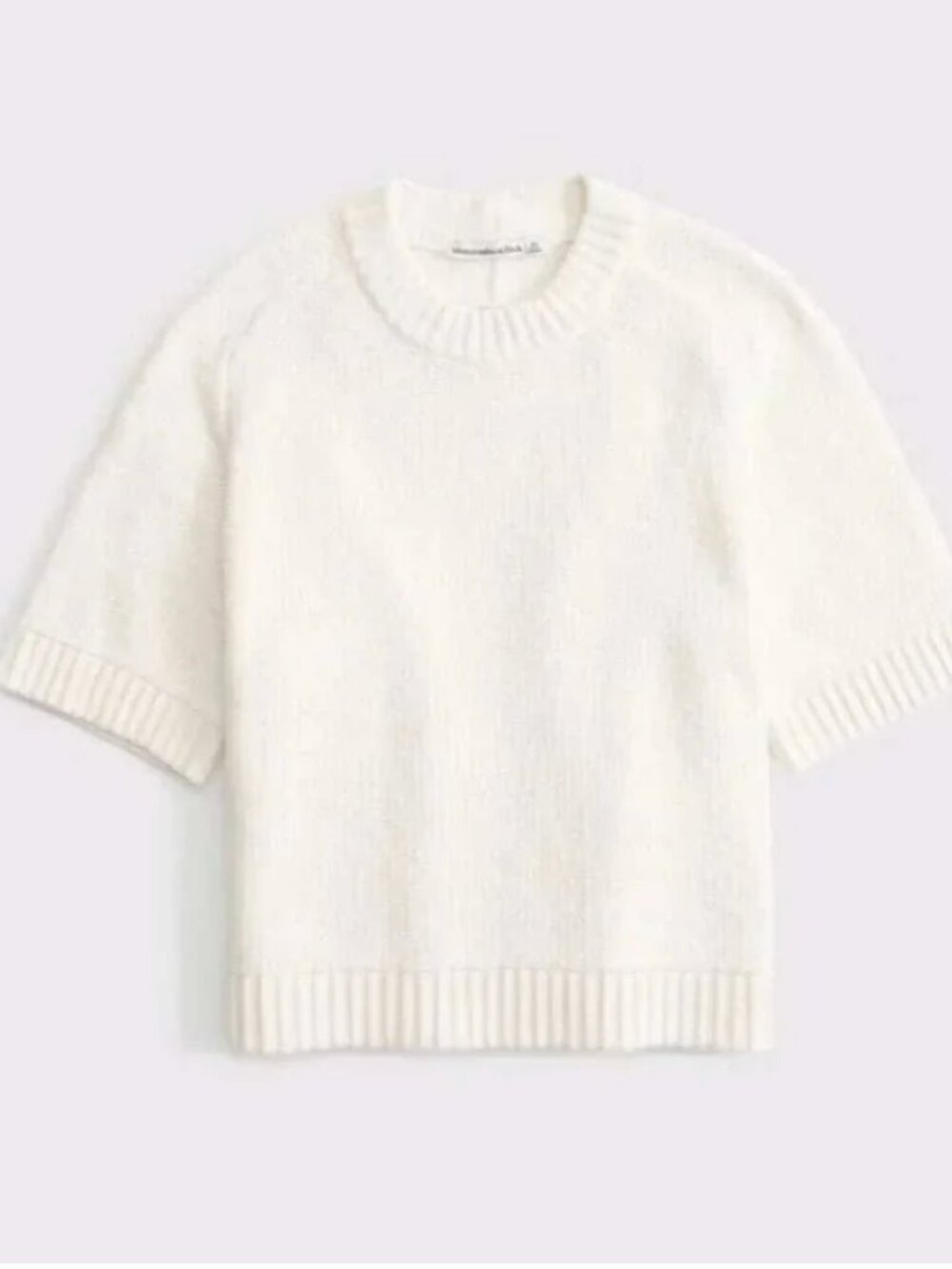 Abercrombie & Fitch The A&F Madeline Textural Crew Sweater Tee  size: M